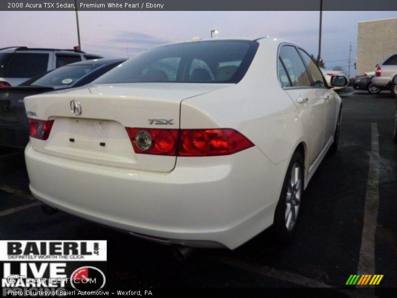 Premium White Pearl / Ebony 2008 Acura TSX Sedan