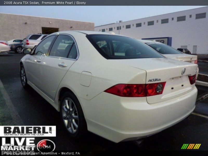 Premium White Pearl / Ebony 2008 Acura TSX Sedan