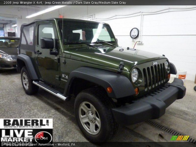 Jeep Green Metallic / Dark Slate Gray/Medium Slate Gray 2008 Jeep Wrangler X 4x4