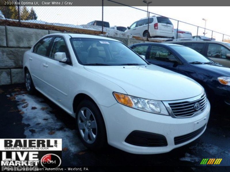 Clear White / Gray 2010 Kia Optima LX