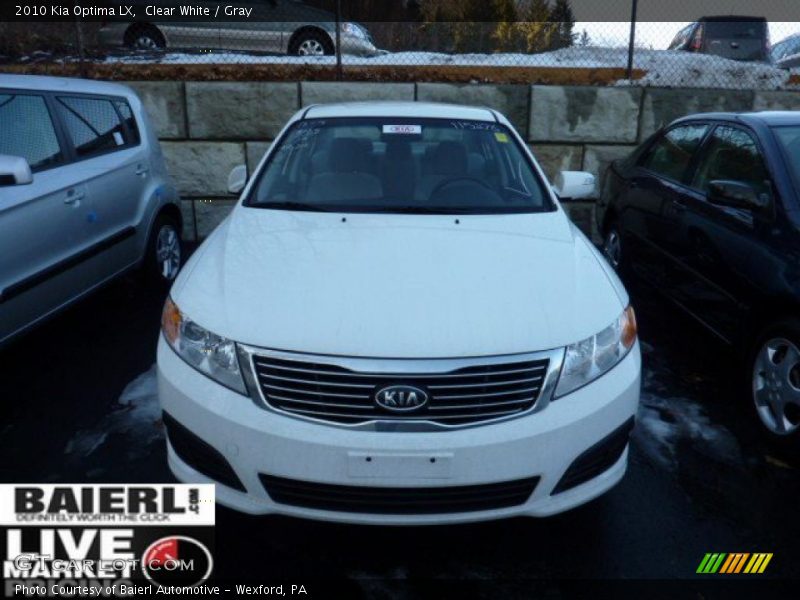 Clear White / Gray 2010 Kia Optima LX