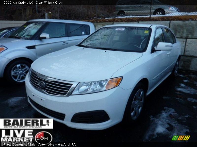 Clear White / Gray 2010 Kia Optima LX
