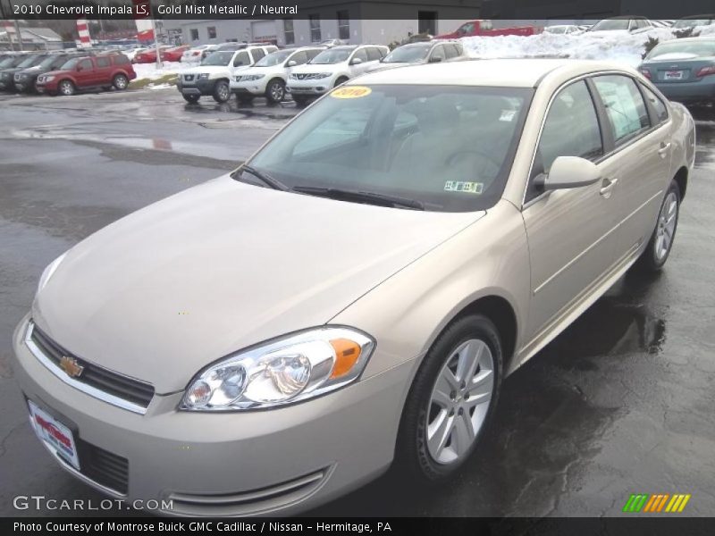 Gold Mist Metallic / Neutral 2010 Chevrolet Impala LS