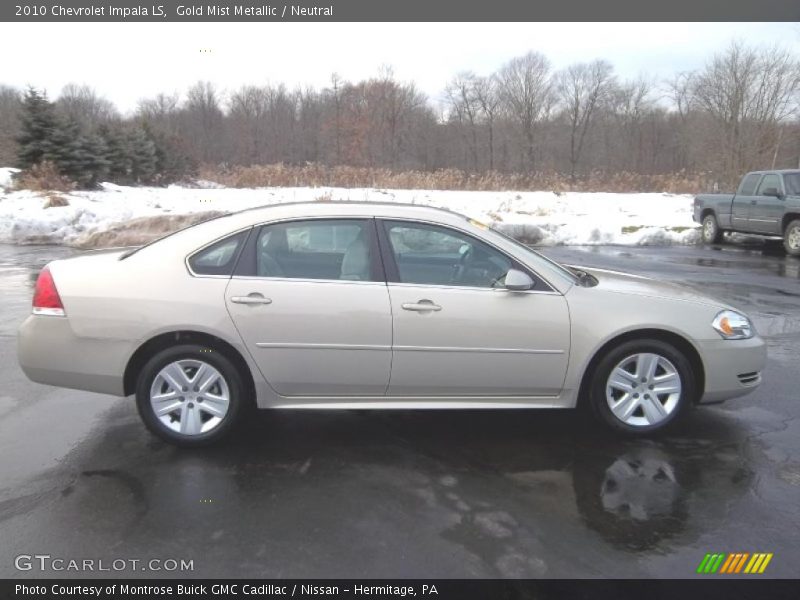 Gold Mist Metallic / Neutral 2010 Chevrolet Impala LS