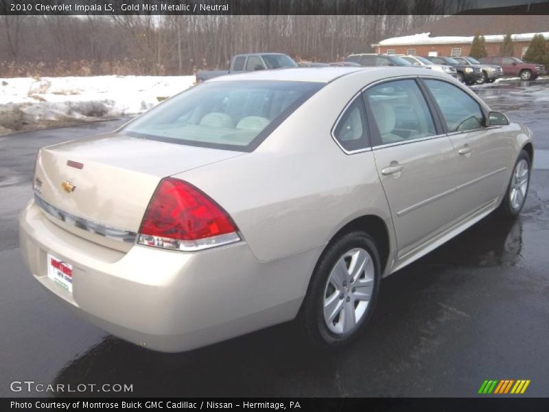 Gold Mist Metallic / Neutral 2010 Chevrolet Impala LS