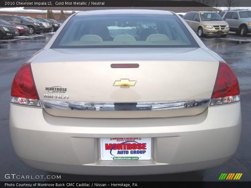 Gold Mist Metallic / Neutral 2010 Chevrolet Impala LS