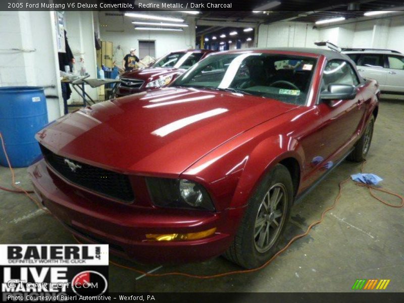 Redfire Metallic / Dark Charcoal 2005 Ford Mustang V6 Deluxe Convertible