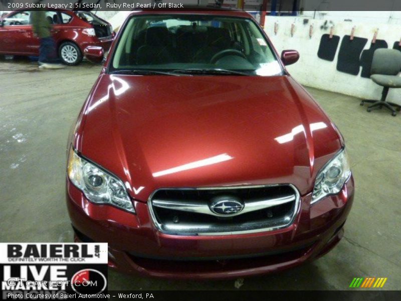 Ruby Red Pearl / Off Black 2009 Subaru Legacy 2.5i Sedan