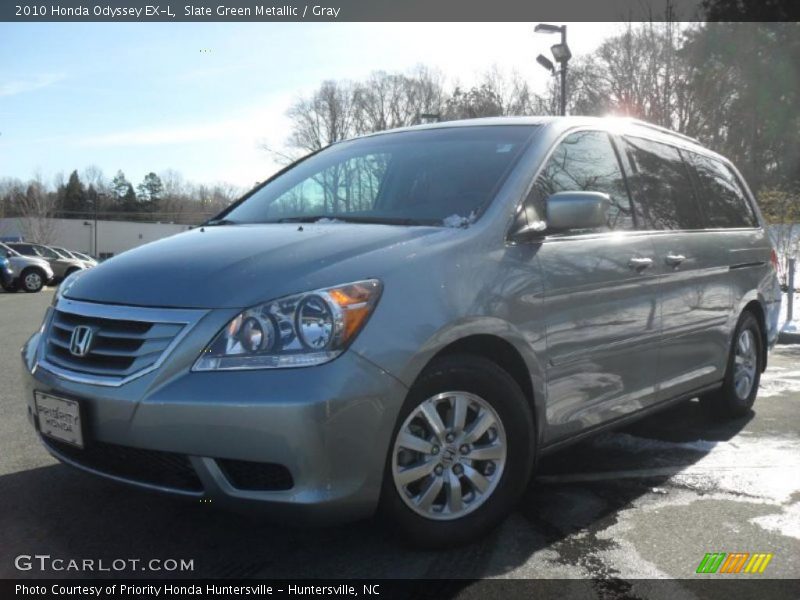 Slate Green Metallic / Gray 2010 Honda Odyssey EX-L