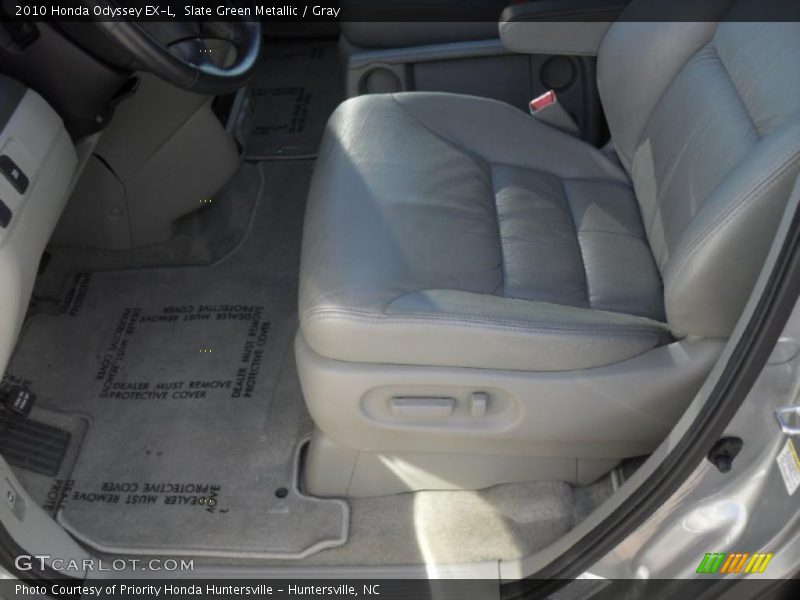 Slate Green Metallic / Gray 2010 Honda Odyssey EX-L