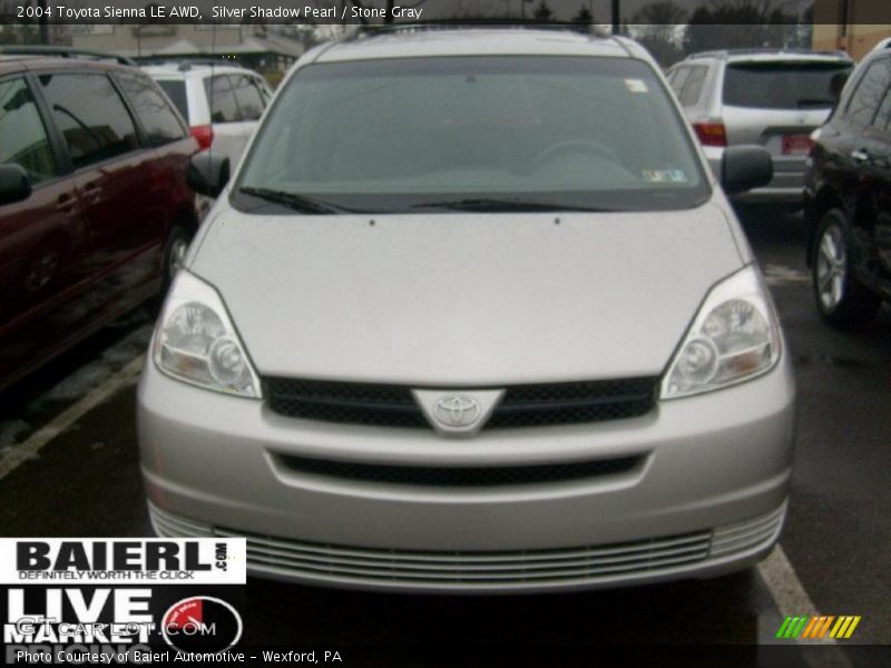 Silver Shadow Pearl / Stone Gray 2004 Toyota Sienna LE AWD