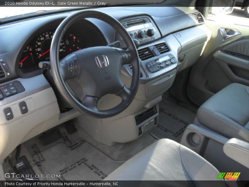 Slate Green Metallic / Gray 2010 Honda Odyssey EX-L