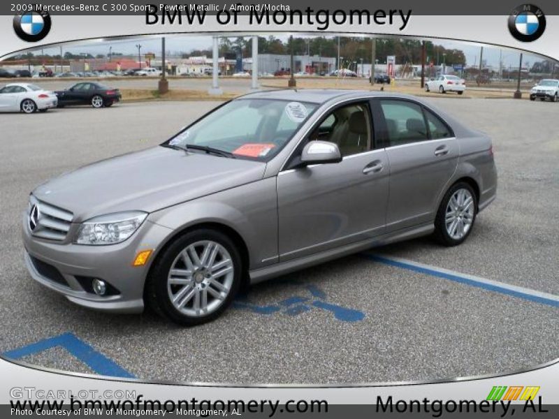 Pewter Metallic / Almond/Mocha 2009 Mercedes-Benz C 300 Sport
