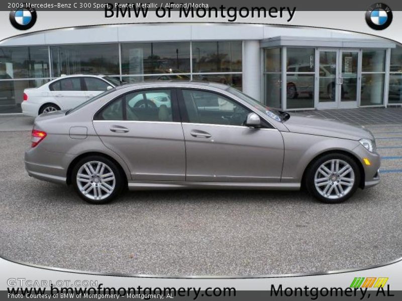Pewter Metallic / Almond/Mocha 2009 Mercedes-Benz C 300 Sport