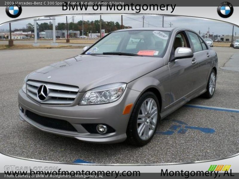 Pewter Metallic / Almond/Mocha 2009 Mercedes-Benz C 300 Sport
