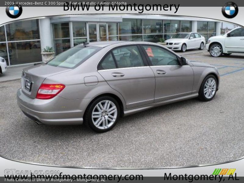 Pewter Metallic / Almond/Mocha 2009 Mercedes-Benz C 300 Sport