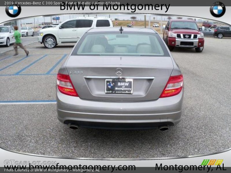 Pewter Metallic / Almond/Mocha 2009 Mercedes-Benz C 300 Sport