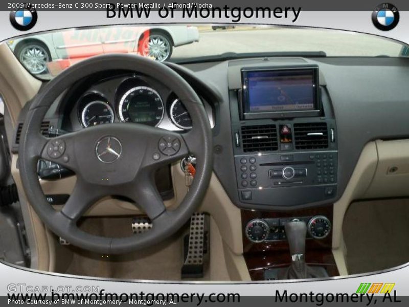 Pewter Metallic / Almond/Mocha 2009 Mercedes-Benz C 300 Sport
