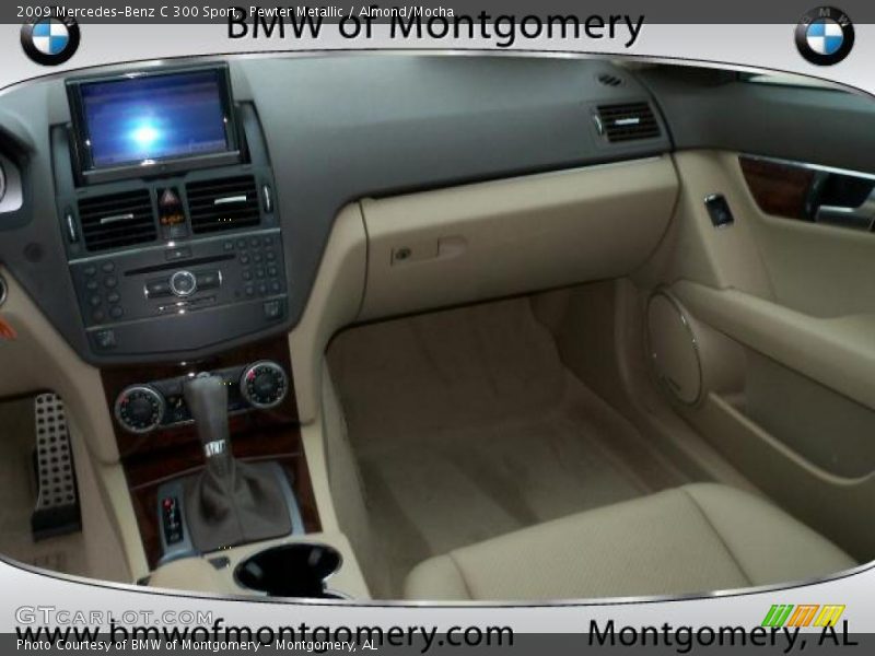 Pewter Metallic / Almond/Mocha 2009 Mercedes-Benz C 300 Sport
