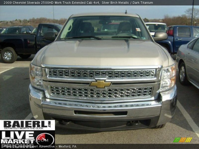 Silver Birch Metallic / Dark Titanium 2009 Chevrolet Silverado 2500HD Work Truck Extended Cab 4x4