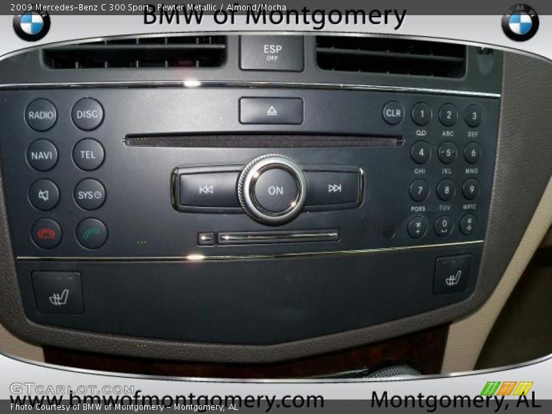 Pewter Metallic / Almond/Mocha 2009 Mercedes-Benz C 300 Sport
