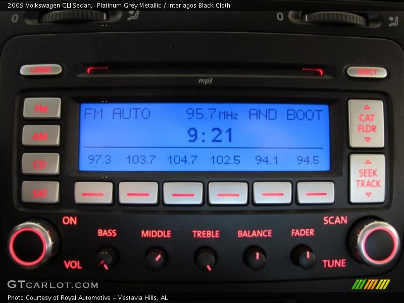 Controls of 2009 GLI Sedan