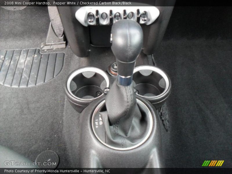 Pepper White / Checkered Carbon Black/Black 2008 Mini Cooper Hardtop