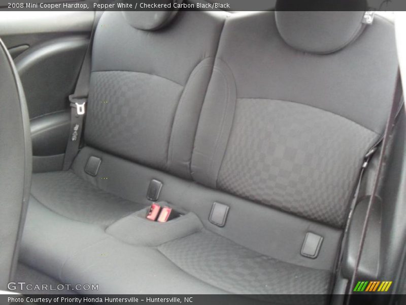 Pepper White / Checkered Carbon Black/Black 2008 Mini Cooper Hardtop