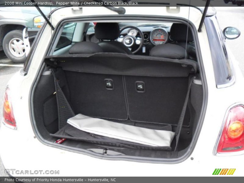 Pepper White / Checkered Carbon Black/Black 2008 Mini Cooper Hardtop