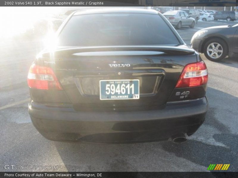 Black Sapphire Metallic / Graphite 2002 Volvo S40 1.9T