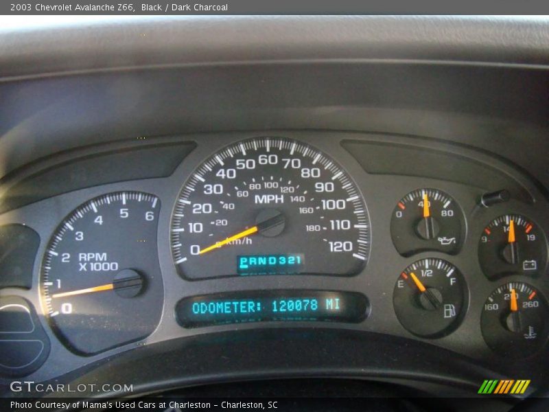 Black / Dark Charcoal 2003 Chevrolet Avalanche Z66