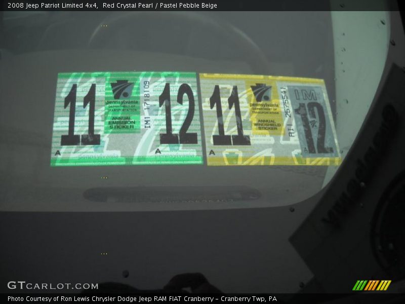 Red Crystal Pearl / Pastel Pebble Beige 2008 Jeep Patriot Limited 4x4