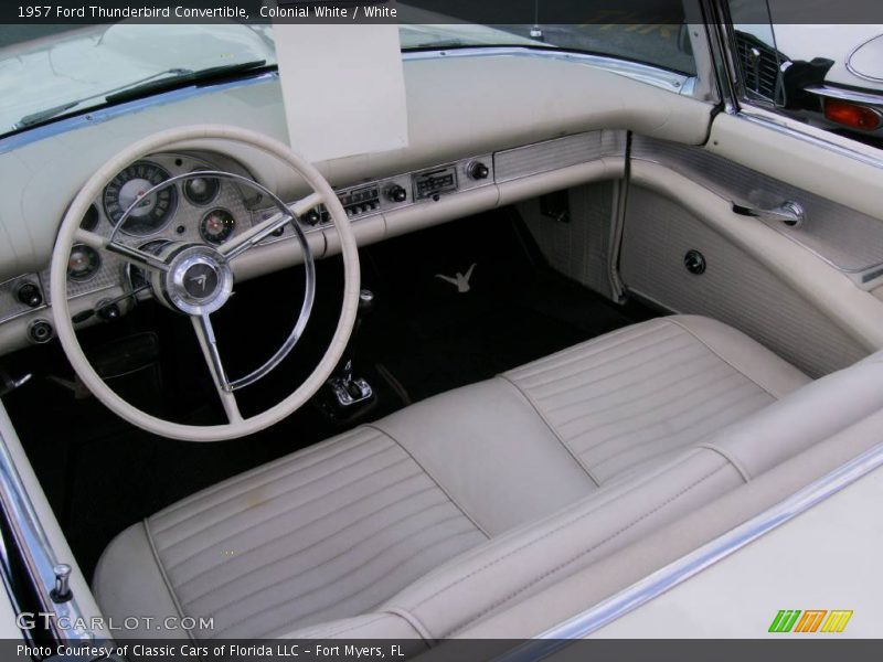 Colonial White / White 1957 Ford Thunderbird Convertible
