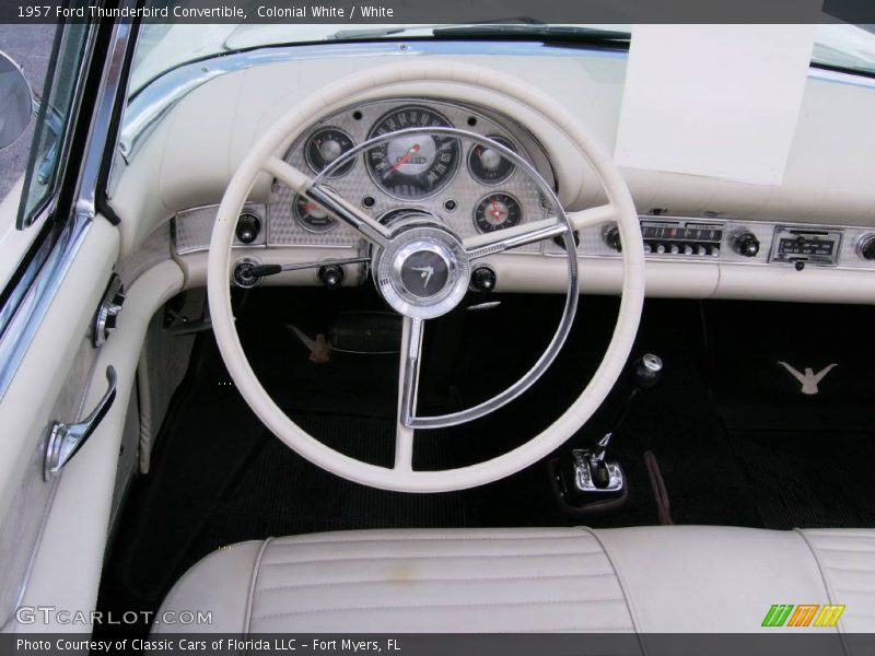 Colonial White / White 1957 Ford Thunderbird Convertible