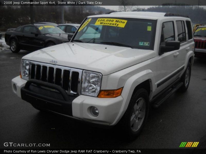 Stone White / Dark Slate Gray 2008 Jeep Commander Sport 4x4