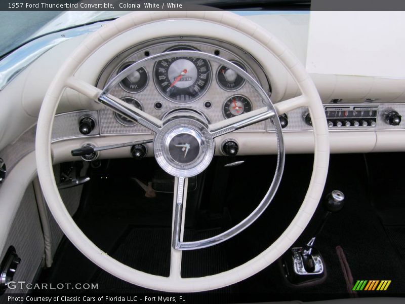 Colonial White / White 1957 Ford Thunderbird Convertible