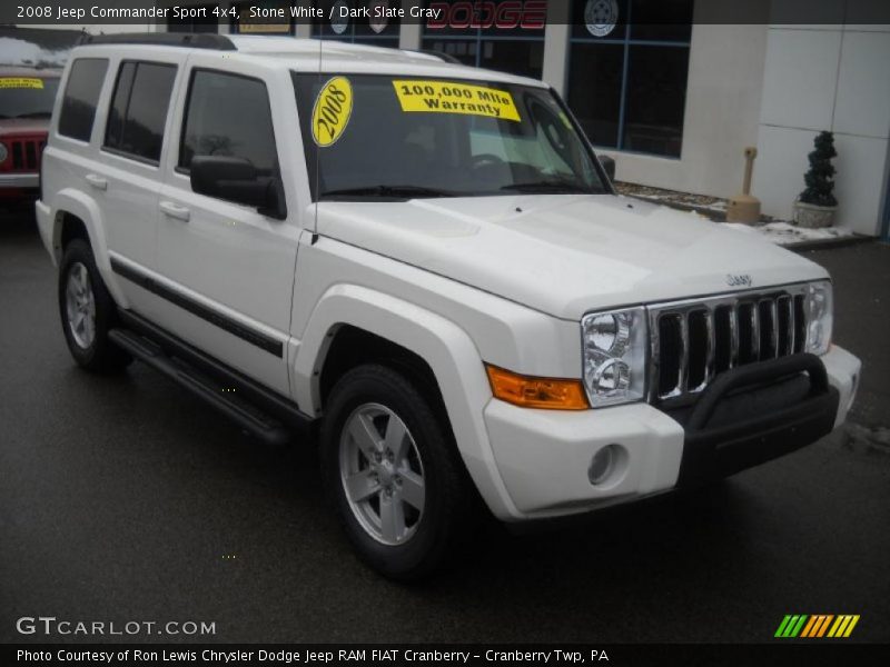 Stone White / Dark Slate Gray 2008 Jeep Commander Sport 4x4