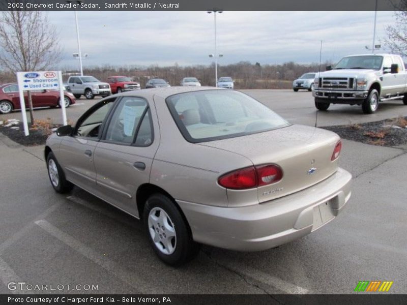 Sandrift Metallic / Neutral 2002 Chevrolet Cavalier Sedan