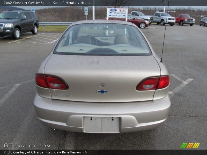 Sandrift Metallic / Neutral 2002 Chevrolet Cavalier Sedan