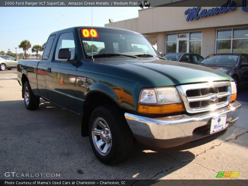 Amazon Green Metallic / Medium Prairie Tan 2000 Ford Ranger XLT SuperCab
