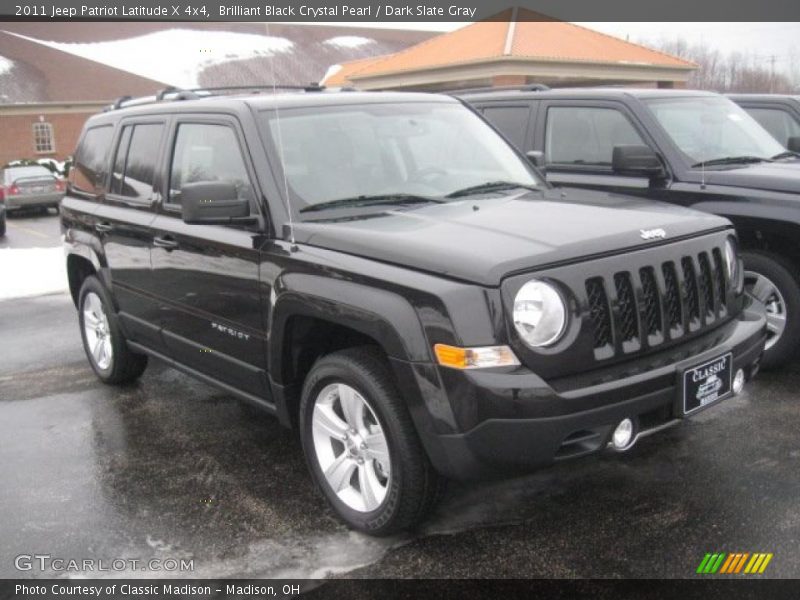 Brilliant Black Crystal Pearl / Dark Slate Gray 2011 Jeep Patriot Latitude X 4x4