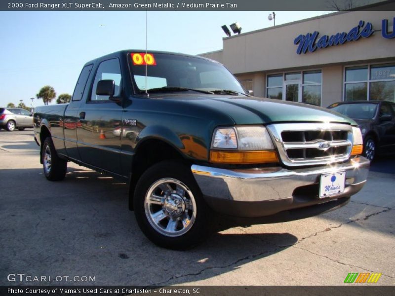 Amazon Green Metallic / Medium Prairie Tan 2000 Ford Ranger XLT SuperCab