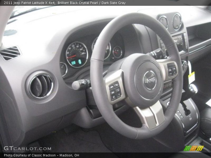 Brilliant Black Crystal Pearl / Dark Slate Gray 2011 Jeep Patriot Latitude X 4x4