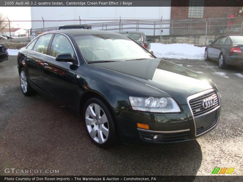 Cambridge Green Pearl Effect / Beige 2005 Audi A6 3.2 quattro Sedan