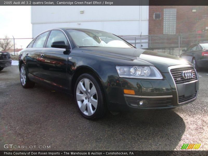 Cambridge Green Pearl Effect / Beige 2005 Audi A6 3.2 quattro Sedan