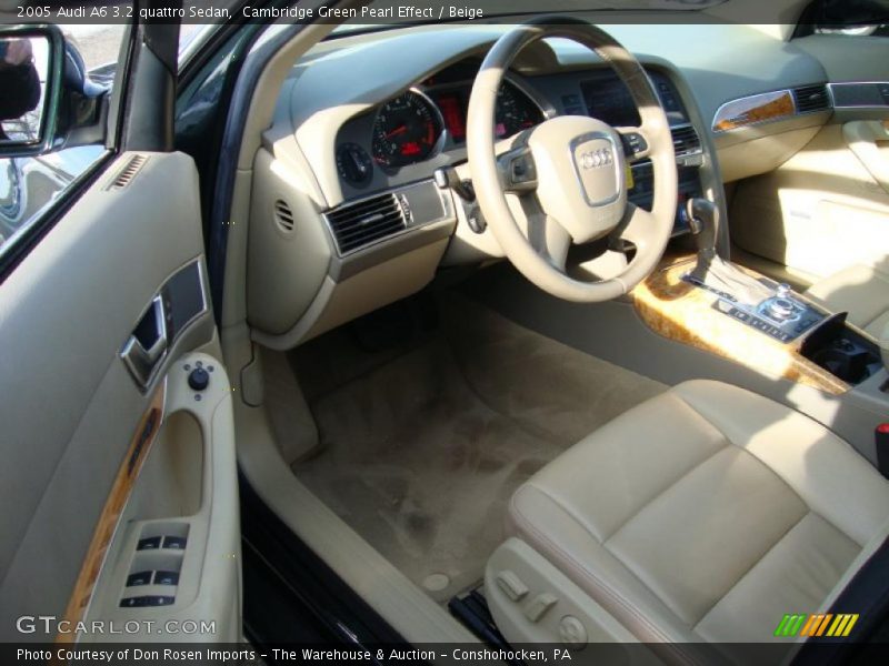 Cambridge Green Pearl Effect / Beige 2005 Audi A6 3.2 quattro Sedan