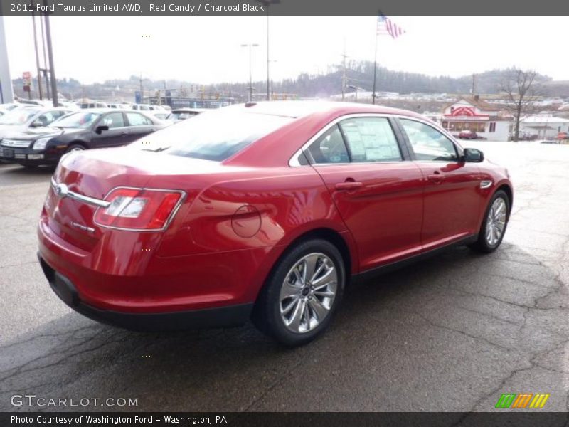 Red Candy / Charcoal Black 2011 Ford Taurus Limited AWD