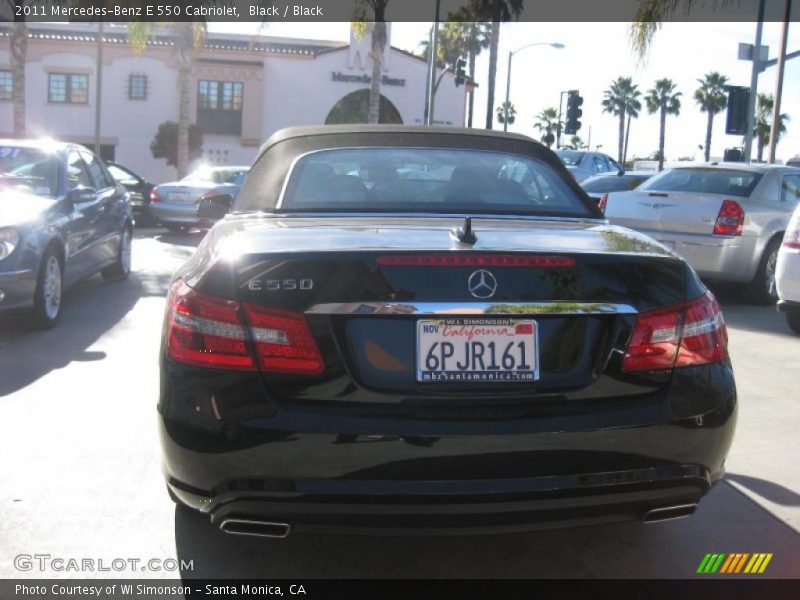 Black / Black 2011 Mercedes-Benz E 550 Cabriolet