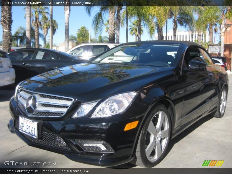 Black / Black 2011 Mercedes-Benz E 550 Cabriolet