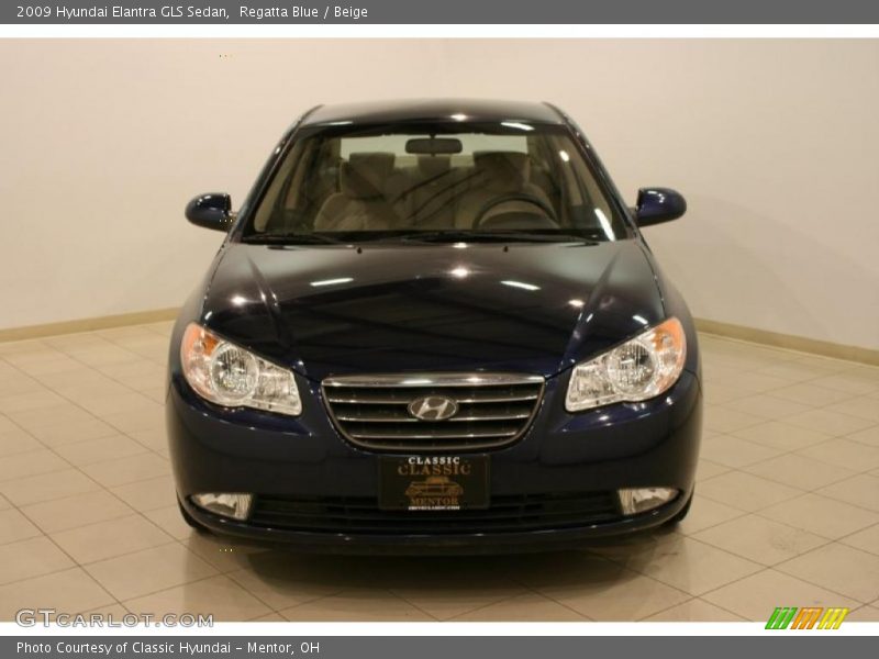 Regatta Blue / Beige 2009 Hyundai Elantra GLS Sedan